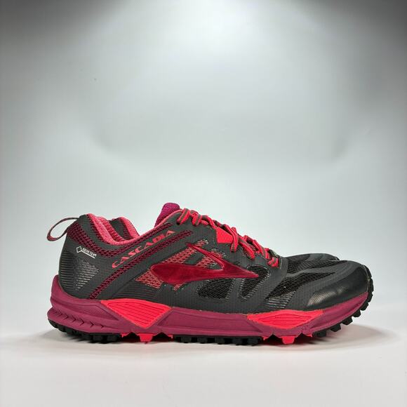 Brooks Cascadia 11 GTX Gray Pink Trail Running Shoes 1202221B081 Women's Size 8 - Picture 1 of 10